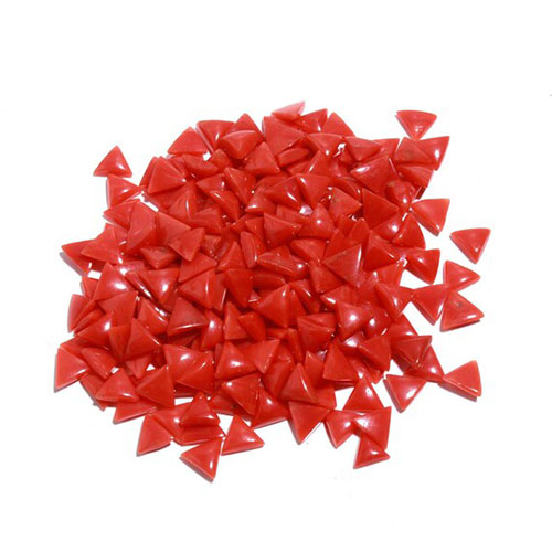 Red Coral Triangle Shape ( 5 to 6 Ratti) - Best Quality Munga
